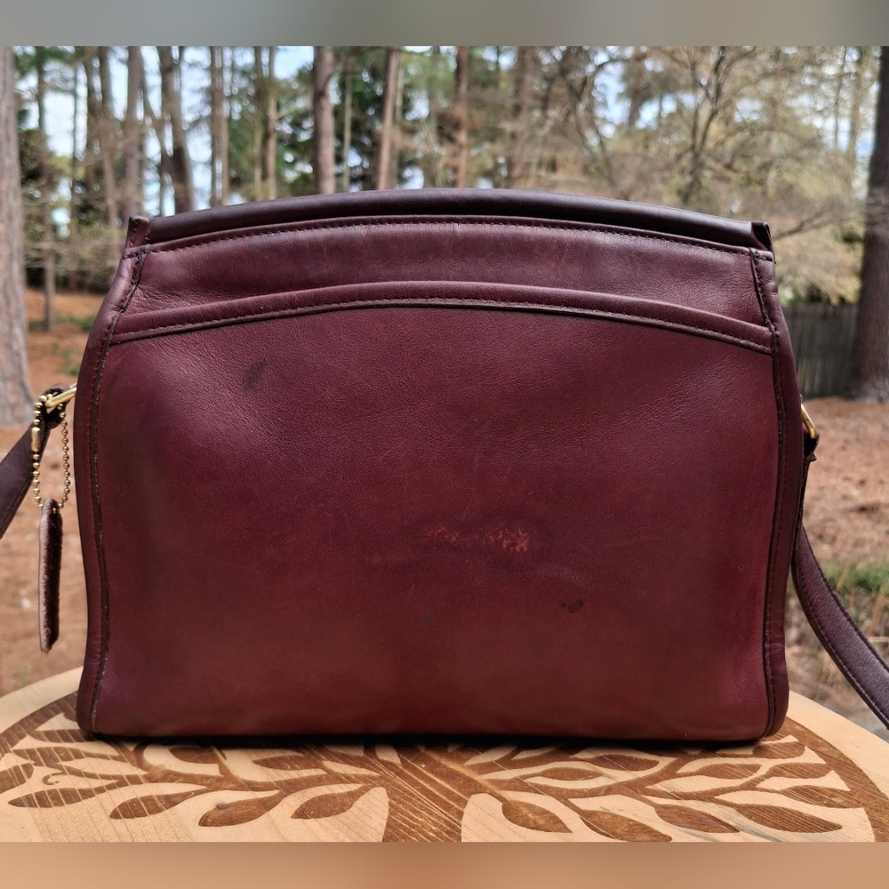 Vintage Coach Carlyle Mahogany Glove Tanned Leather Shoulder Crossbody Bag #9854 - Picture 4 of 13